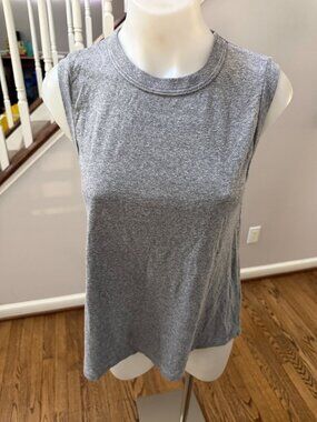 The Great. The Muscle Tee Tank Top Heathered Grey Size 0 XS